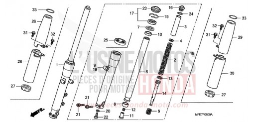 GABEL, VORNE VT750C27 de 2007